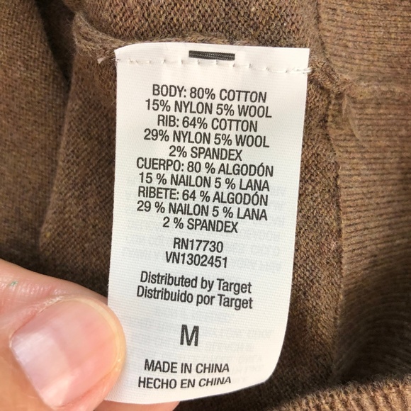 Goodfellow & Co Brown Crewneck Thermal Sweater M - Picture 4 of 6